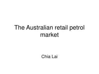 The Australian retail petrol market