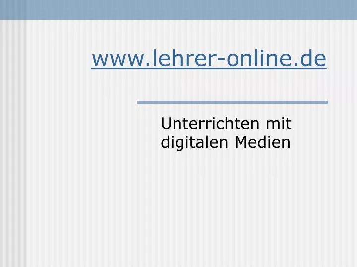 www lehrer online de