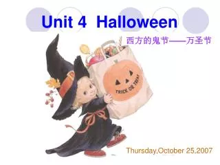 Unit 4 Halloween