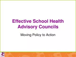 Effective School Health Advisory Councils