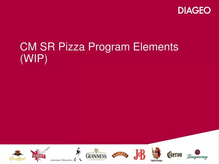cm sr pizza program elements wip