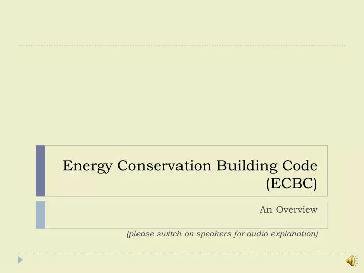 energy conservation building code ecbc