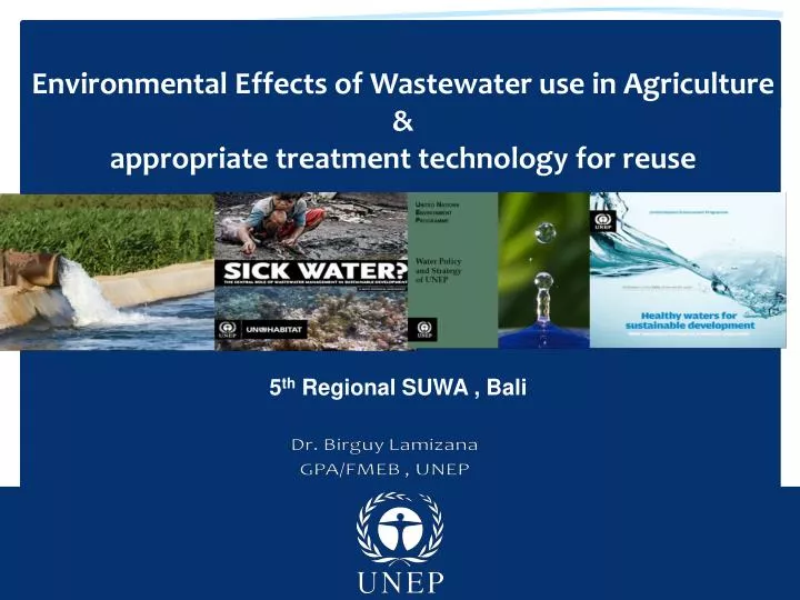 environmental effects of wastewater use in agriculture appropriate treatment technology for reuse