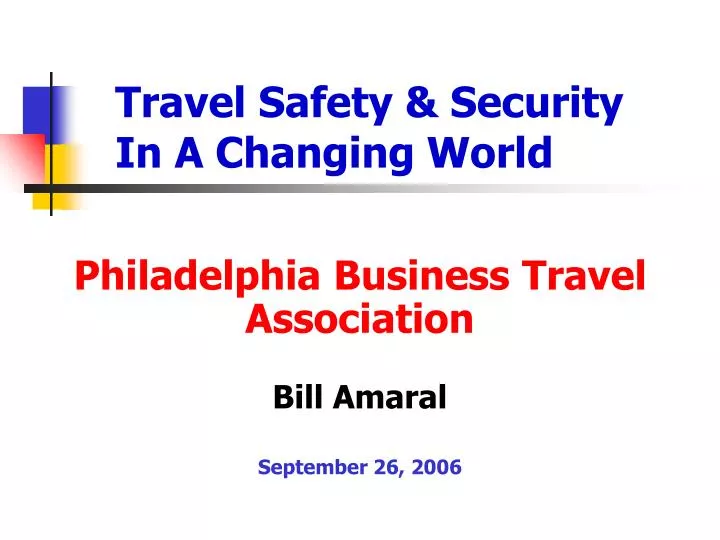 travel safety security in a changing world