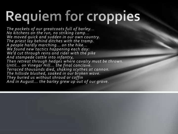 requiem for croppies