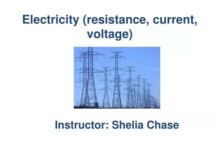 electricity resistance current voltage