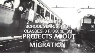 PROJECTS ABOUT MIGRATION