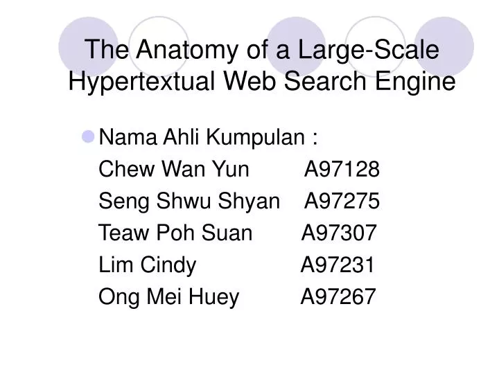 the anatomy of a large scale hypertextual web search engine