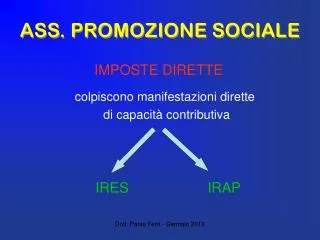 ASS. PROMOZIONE SOCIALE