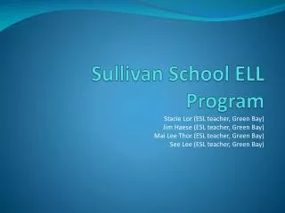 Sullivan School ELL Program