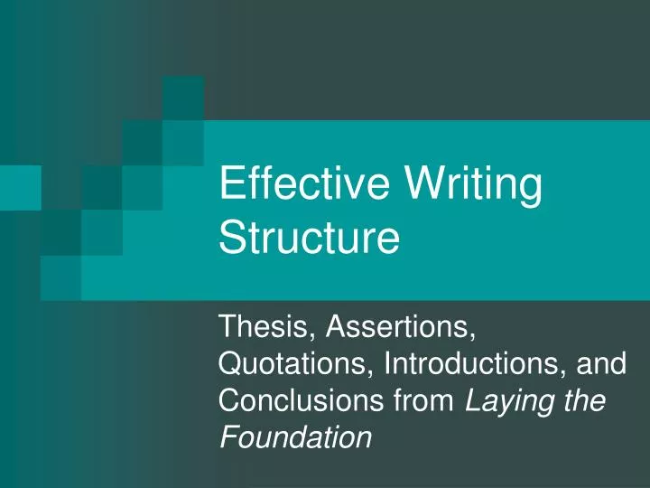 effective writing structure