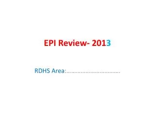 EPI Review- 201 3