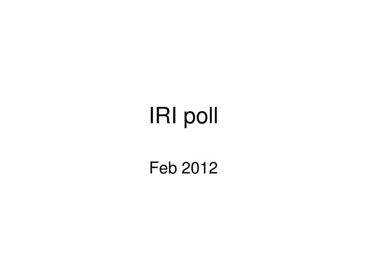 iri poll