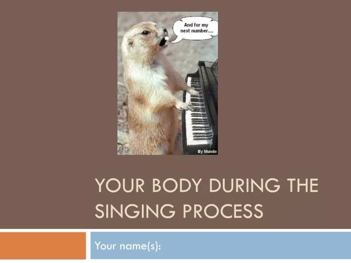 your body during the singing process