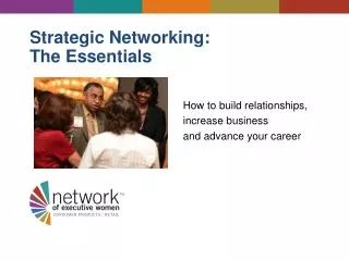 Strategic Networking: The Essentials