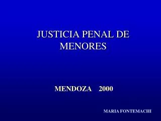 JUSTICIA PENAL DE MENORES