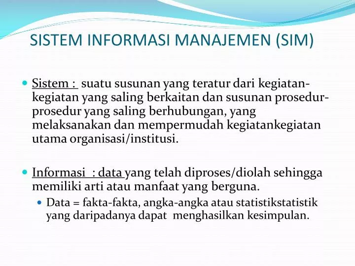 sistem informasi manajemen sim