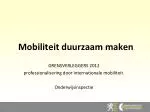 Mobiliteit duurzaam maken - slide 1