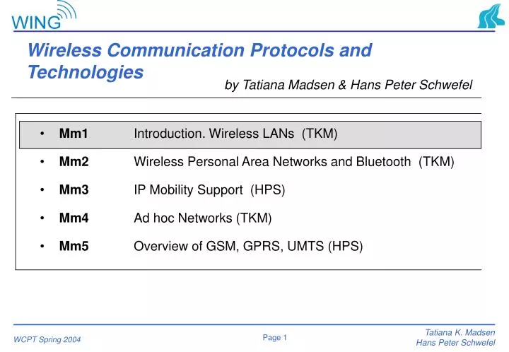wireless communication protocols and technologies
