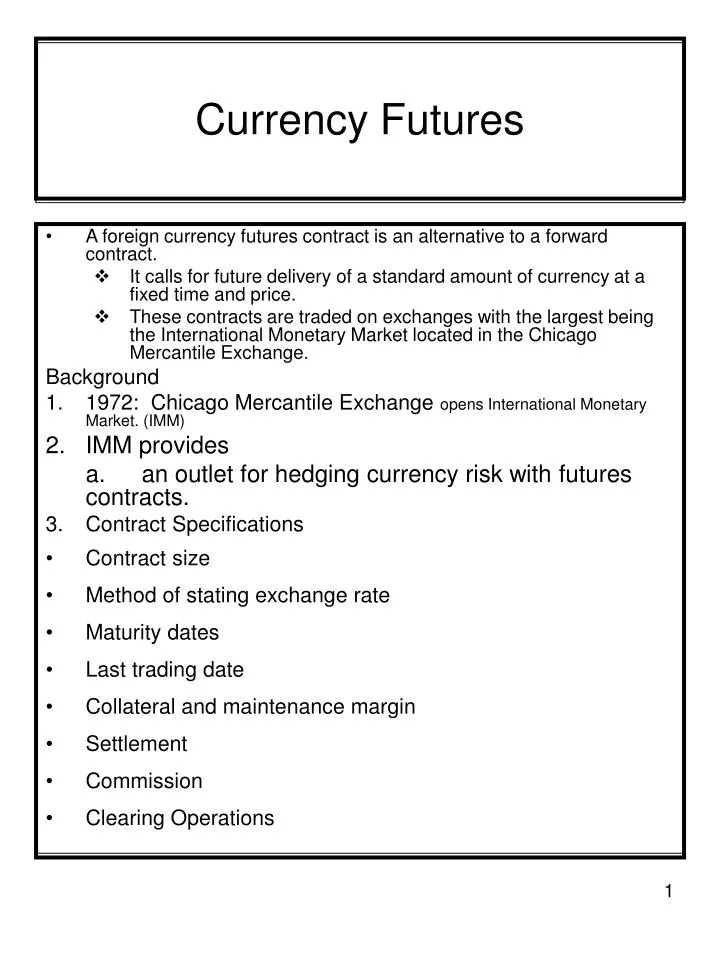 currency futures