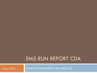 EMS Run Report CDA