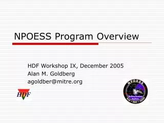 NPOESS Program Overview