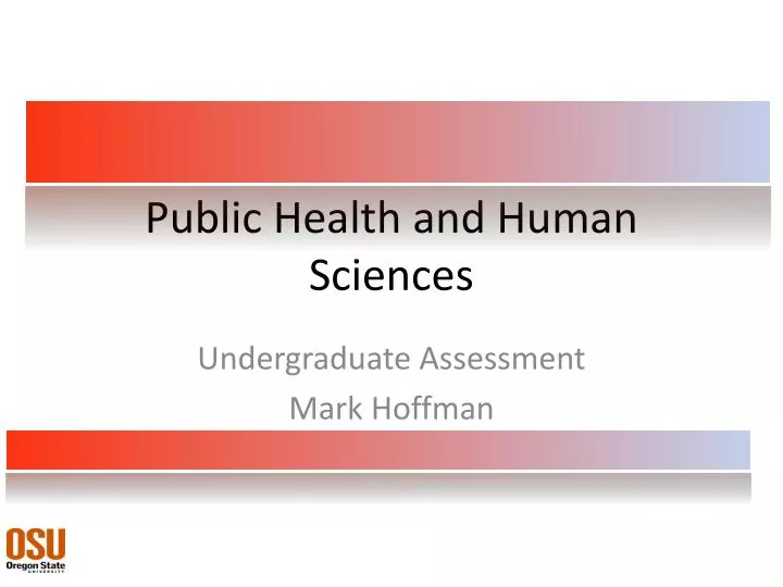 public health and human sciences