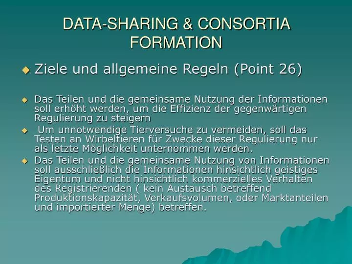data sharing consortia formation
