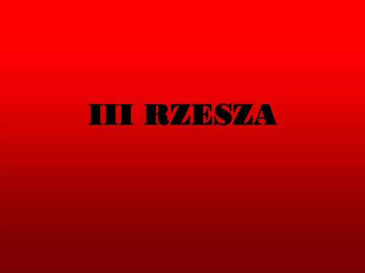 iii rzesza