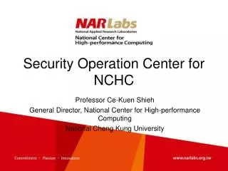 Security Operation Center for NCHC