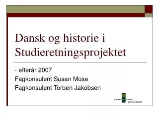 Dansk og historie i Studieretningsprojektet