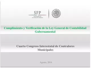 Cumplimiento y Verificación de la Ley General de Contabilidad Gubernamental