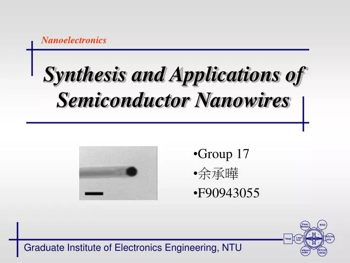 synthesis and applications of semiconductor nanowires