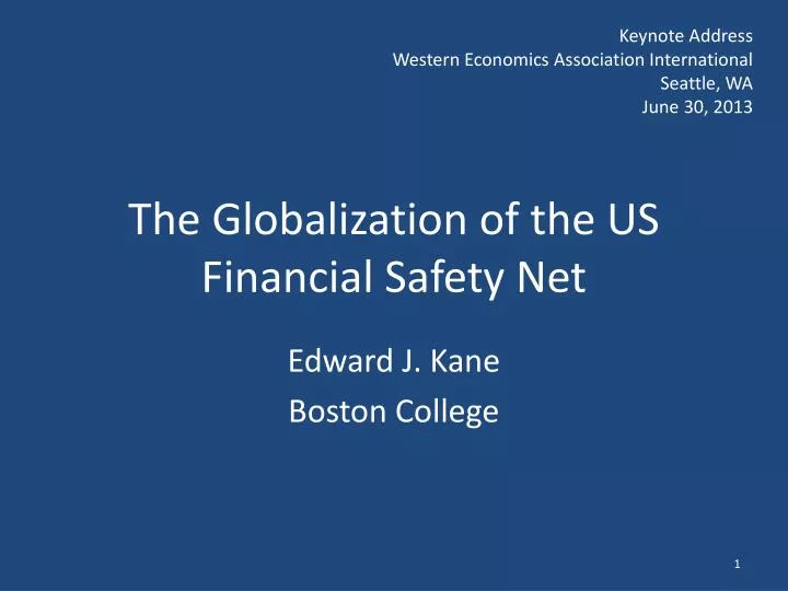 the globalization of the us financial safety net