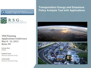 Transportation Energy and Emissions Policy Analysis Tool with Applications