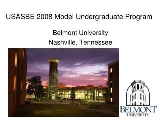 USASBE 2008 Model Undergraduate Program
