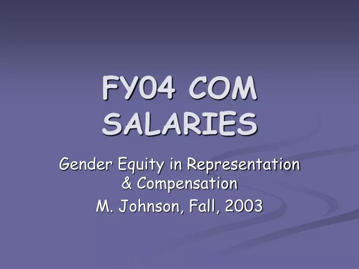 fy04 com salaries