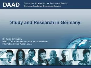 Study and Research in Germany