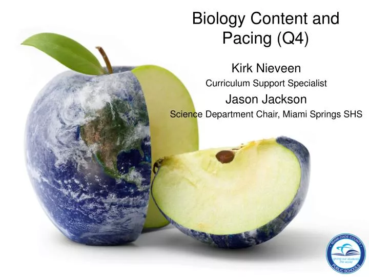 biology content and pacing q4