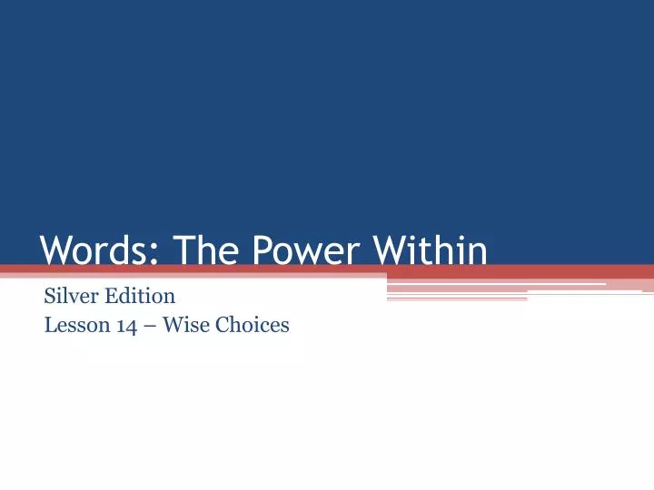 words the power within