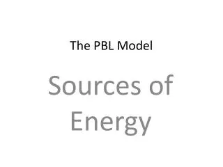 The PBL Model