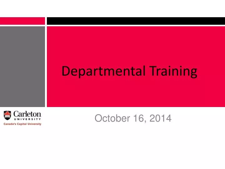 departmental training
