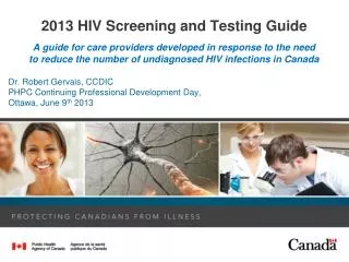 2013 HIV Screening and Testing Guide