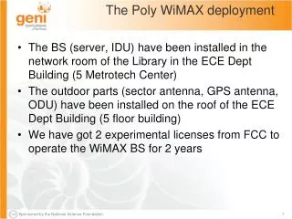 The Poly WiMAX deployment