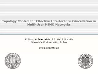 Topology Control for Effective Interference Cancellation in Multi-User MIMO Networks