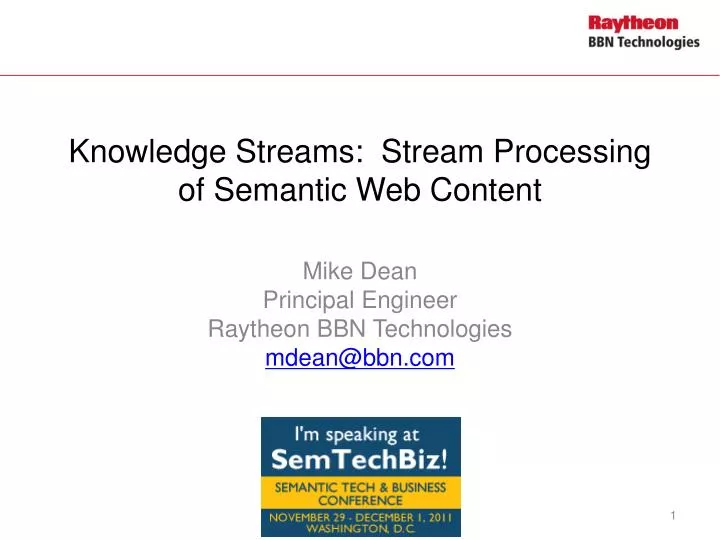 knowledge streams stream processing of semantic web content