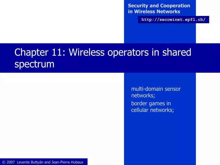 chapter 11 wireless operators in shared spectrum