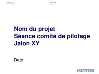 Nom du projet Séance comité de pilotage Jalon XY