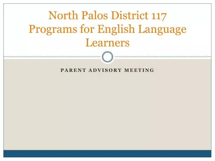 north palos district 117 programs for english language learners