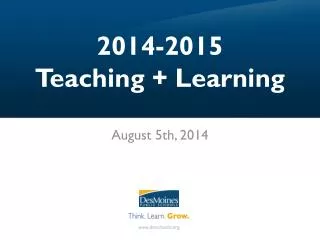 2014-2015 Teaching + Learning